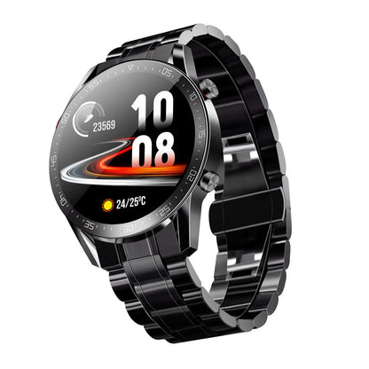 Stylish Metal Strap Fitness Tracker Smartwatch with Heart Rate Monitor